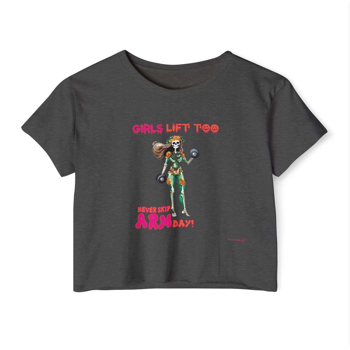 Catrina "Girls Lift Heavy Too" Crop Top