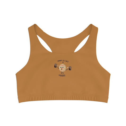 Mazapan Brown Seamless Sports Bra