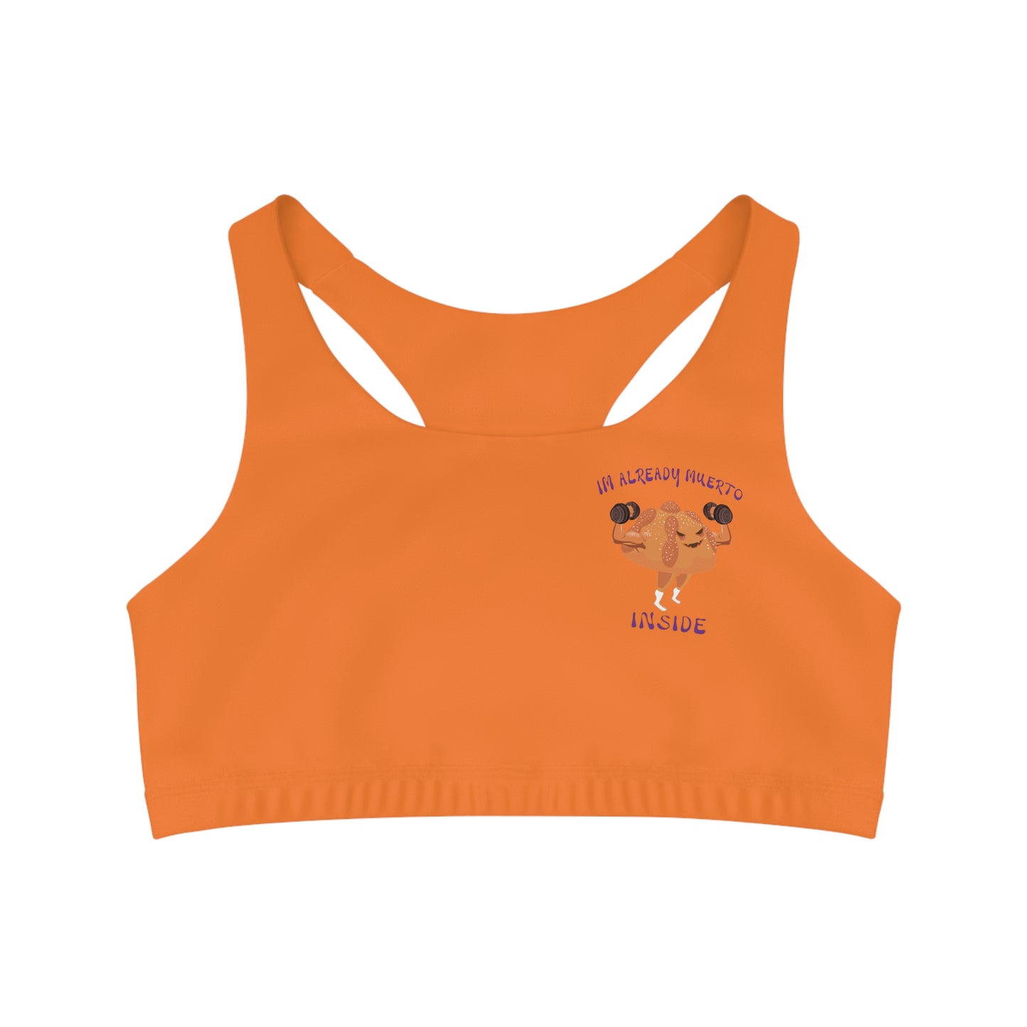 Pan de Muerto "I'm already muerto inside" Seamless Sports Bra