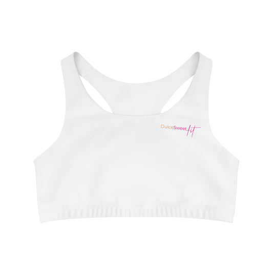 Dulce Sweet White Seamless Sports Bra